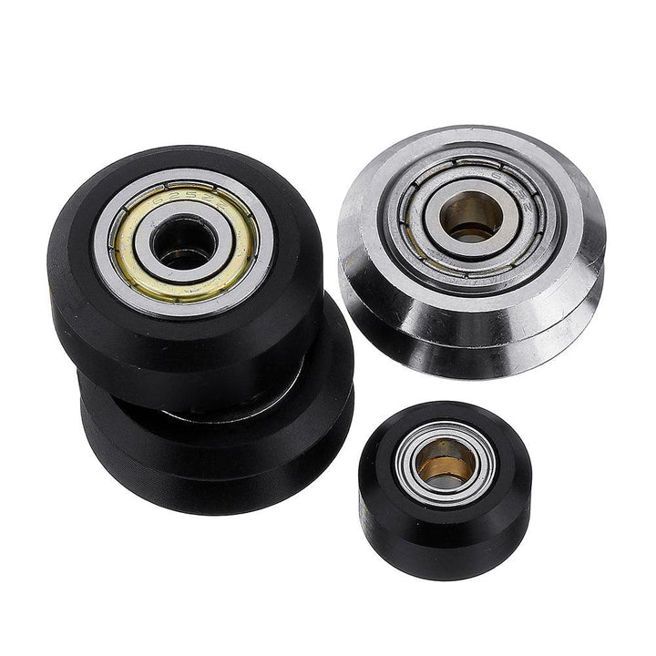 Flat / V Type Plastic/Stainless Steel Pulley Concave Idler Gear With Bearing for 3D Printer - MRSLM