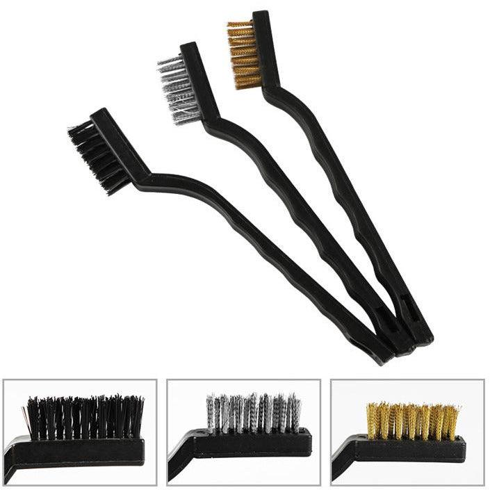 Copper Wire/ Iron Wire/Nylon Wire Toothbrush Nozzle Heated Bed Cleaning Brush Three-Piece/Set for 3D Printer Part - MRSLM