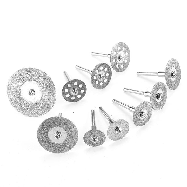 Drillpro 10pcs Diamond Cutting Discs Cut Off Wheel Set For Dremel Rotary Tool Saw Blade - MRSLM
