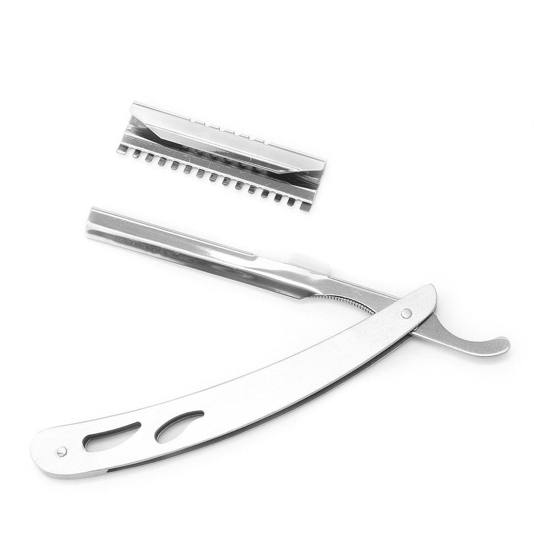 Foldable Straight Edge Manual Razor Hairdressing Beard Barber Shaver Men Cleaning Household - MRSLM