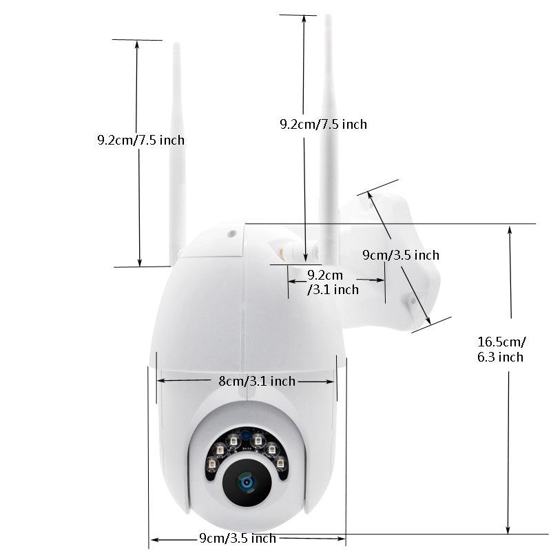 HD 1080P WIFI IP Camera Wireless PTZ ZOOM CCTV Home Security 60M IR Camera Waterproof IP66 Outdoor - MRSLM