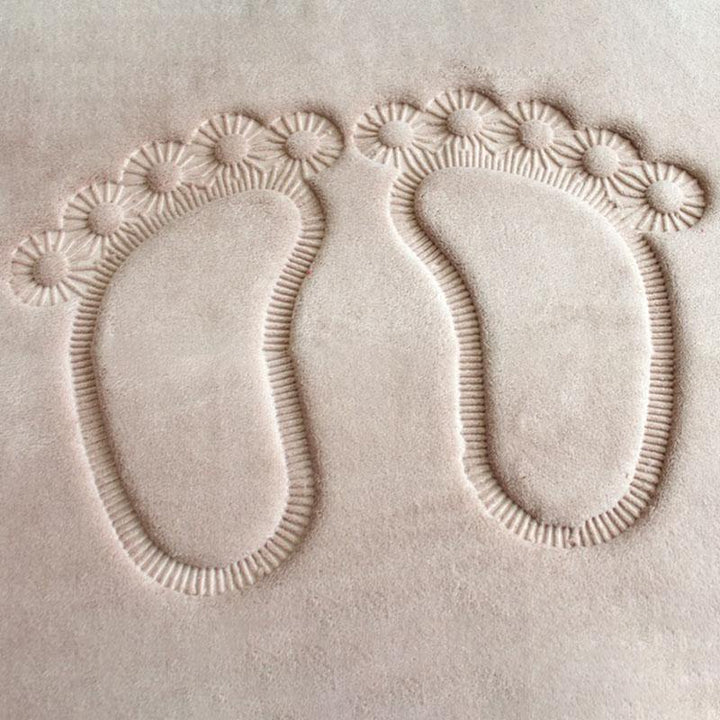 Embossed Memory Foam Carpet Feet Slip-resistant Waterproof Comfortable Absorbent Mats Doormat Memory Foam Chronic Rebound 3D Printing Footprint Absorbent Non-slip Mat - MRSLM