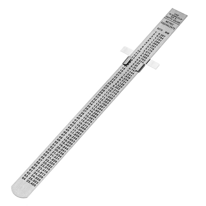 6 inch Pocket Clip Depth Length Ruler Scale Gauge Marking Measuring Tool Feeler Straight Ruler - MRSLM