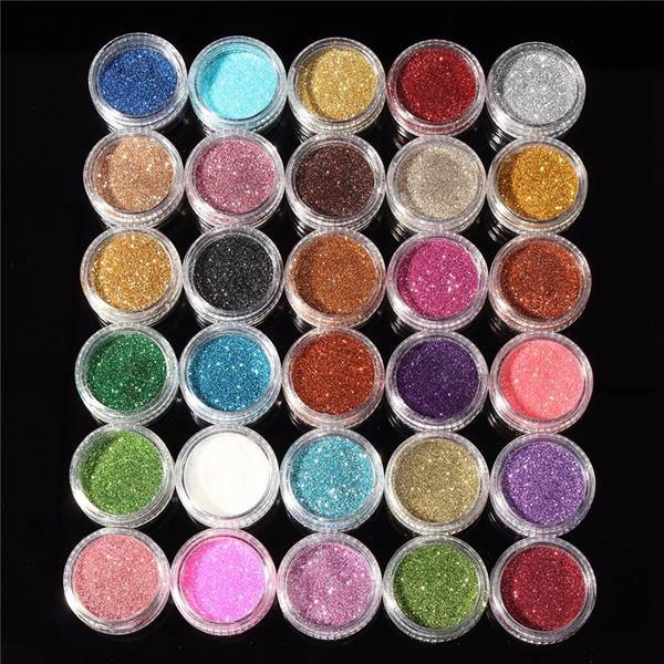 30 Colors Pro Makeup Glitter Powder Eyeshadow Pigment Eye Shadow Cosmetic Nail Art DIY - MRSLM