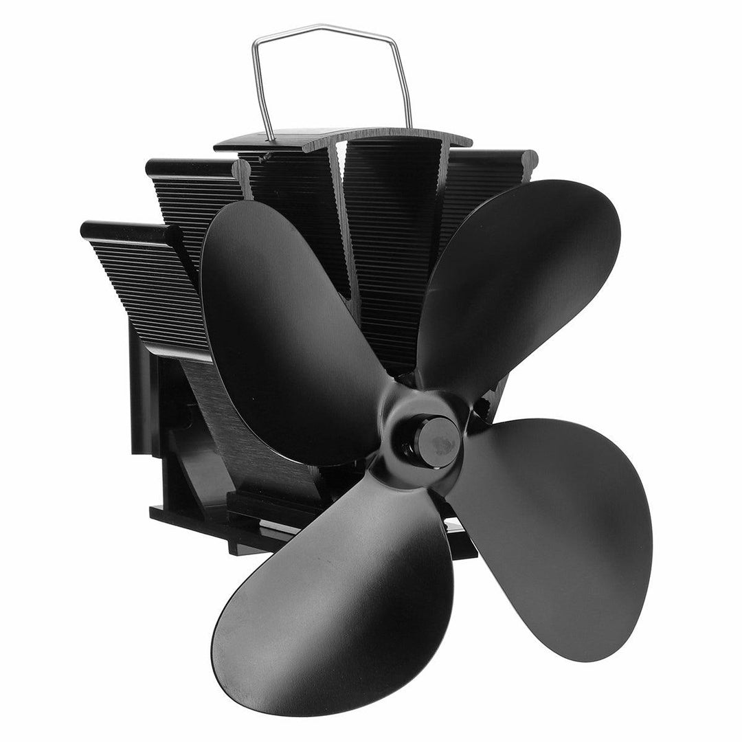 4/5 Blade Eco-friendly Stove Fan Low Noise Home Fireplace Fan Efficient Heat Distribution - MRSLM