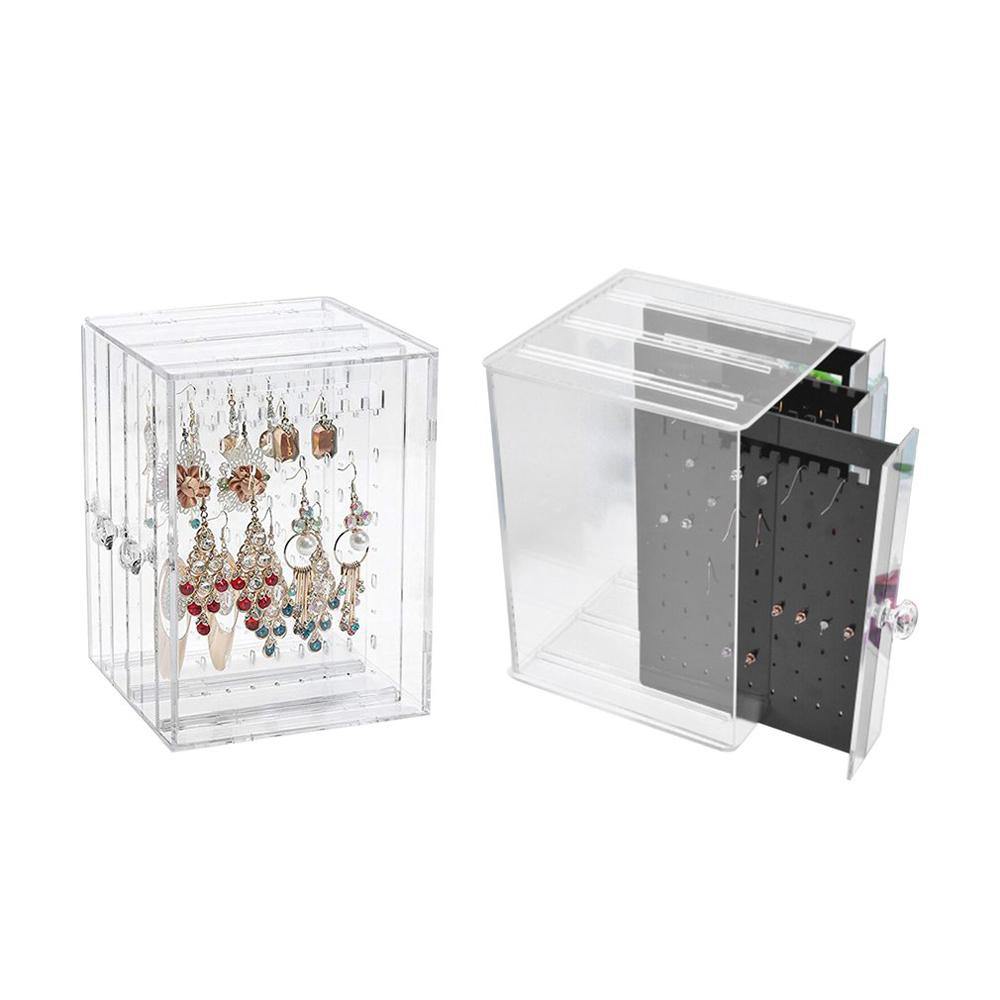 Dustproof Acrylic Earrings Jewelry Display Stand Shelf Jewelry Bag Storage Box Drawers Rack Holder Storage Case - MRSLM