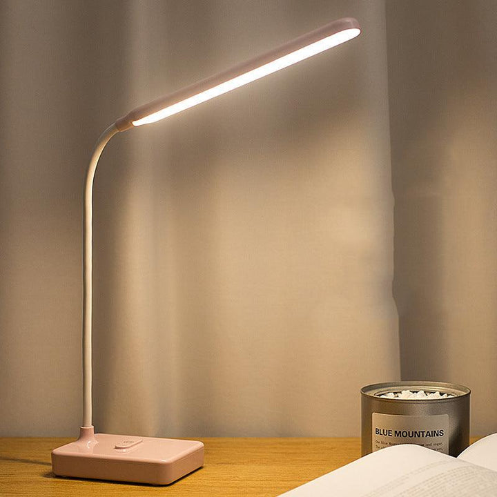 LyRay USB Rechargeable LED Foldable Desk Lamp Eye Protection Touch Dimmable Reading Table Lamp 3 Level Color - MRSLM