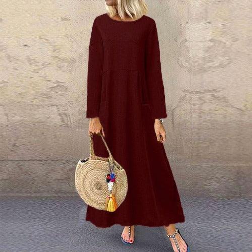 Large Size Autumn And Winter New Solid Color Long Sleeves - MRSLM