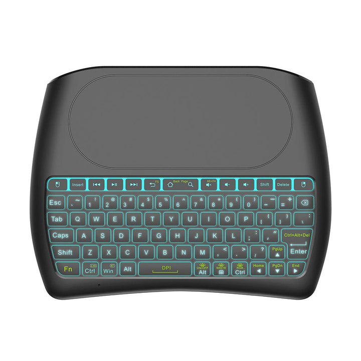 D8 USB 2.4G Wireless Mini Keyboard with 4.5 inch Touchpad Air Mouse Remote 7 Color Backlight Smart Remote Control - MRSLM