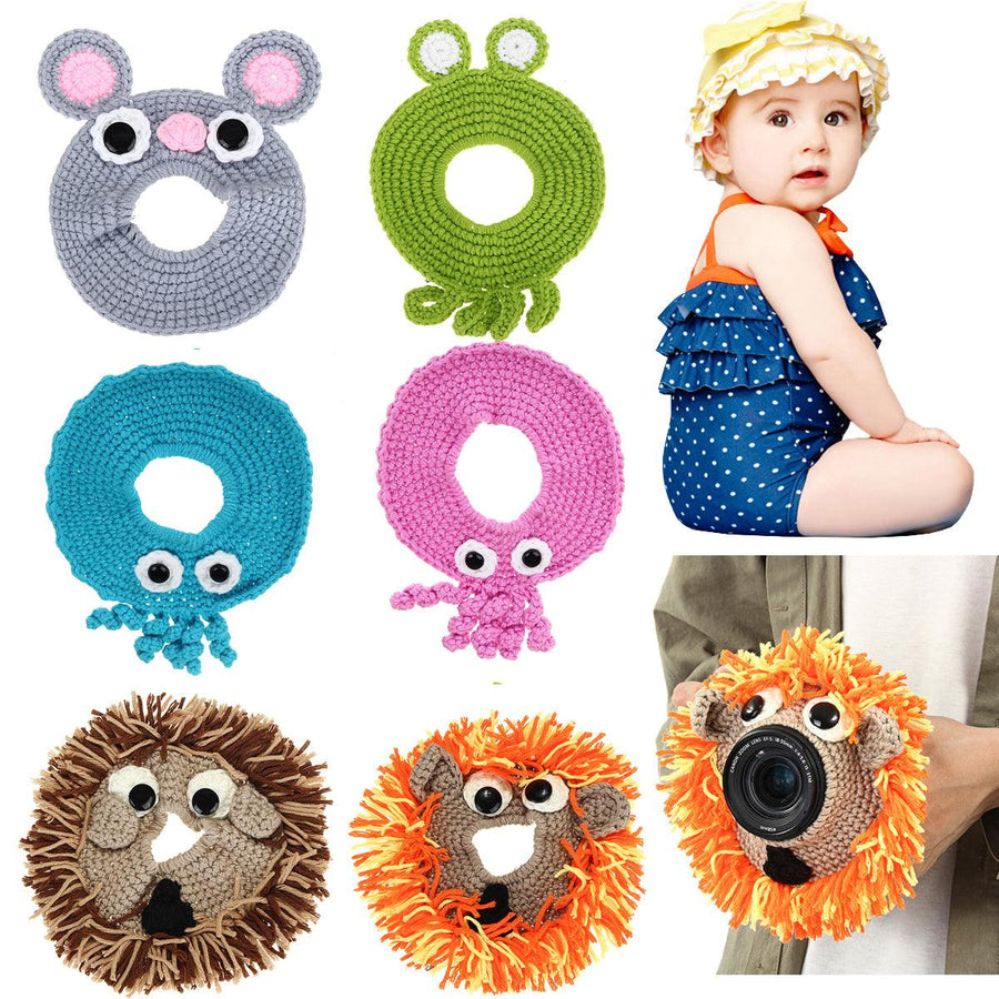 Hand-knitted Wool Decor Case For Camera Lens Decorative Photo Guide Doll Toys For Kids - MRSLM