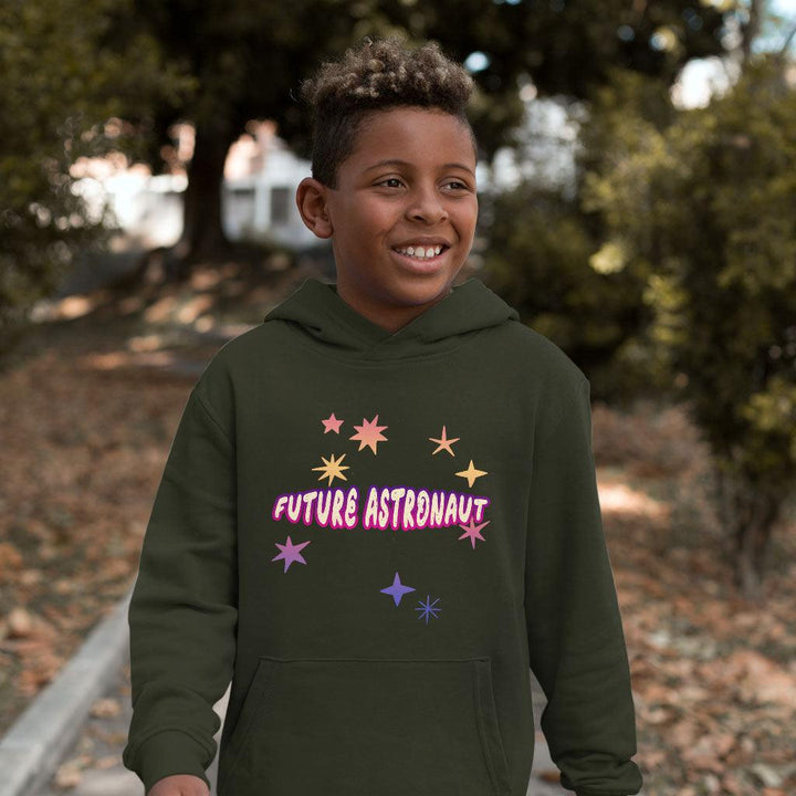 Future Astronaut Kids' Sponge Fleece Hoodie - Illustration Kids' Hoodie - Themed Hoodie for Kids - MRSLM