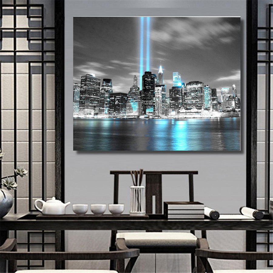 NEW YORK CITY Manhattan Skyline Unframed paintings Pictures Wall Art Painting - MRSLM