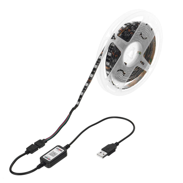 1/3/5M USB Waterpoof 5050 LED Strip Lights RGB Music Backlight bluetooth APP Remote - MRSLM