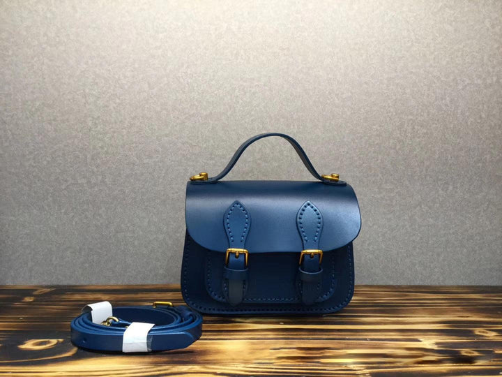 Vintage Tree Cream Leather Portable Messenger Bag - MRSLM