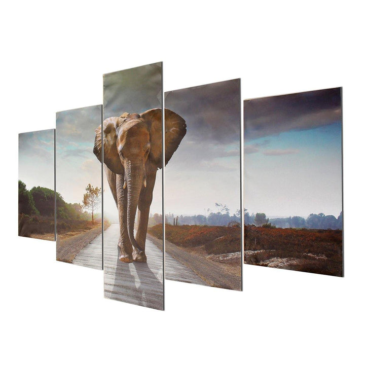 5pcs Large Abstract Elephant Print Art Picture Home Wall Decor Paintings Unframed For Room Decorations - MRSLM