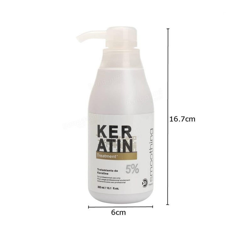 Pure Brazilian Keratin Straightening 5% Hair Conditioner Care Repair Healing Hair 300ml Hair Care Smoothing - MRSLM