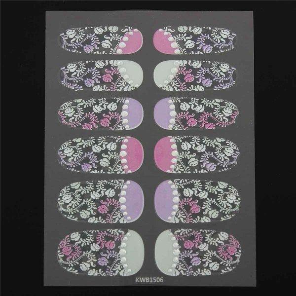 Flower Floral Design Color Change Changing Nail Sticker Changed with Sunlight UV Light - MRSLM