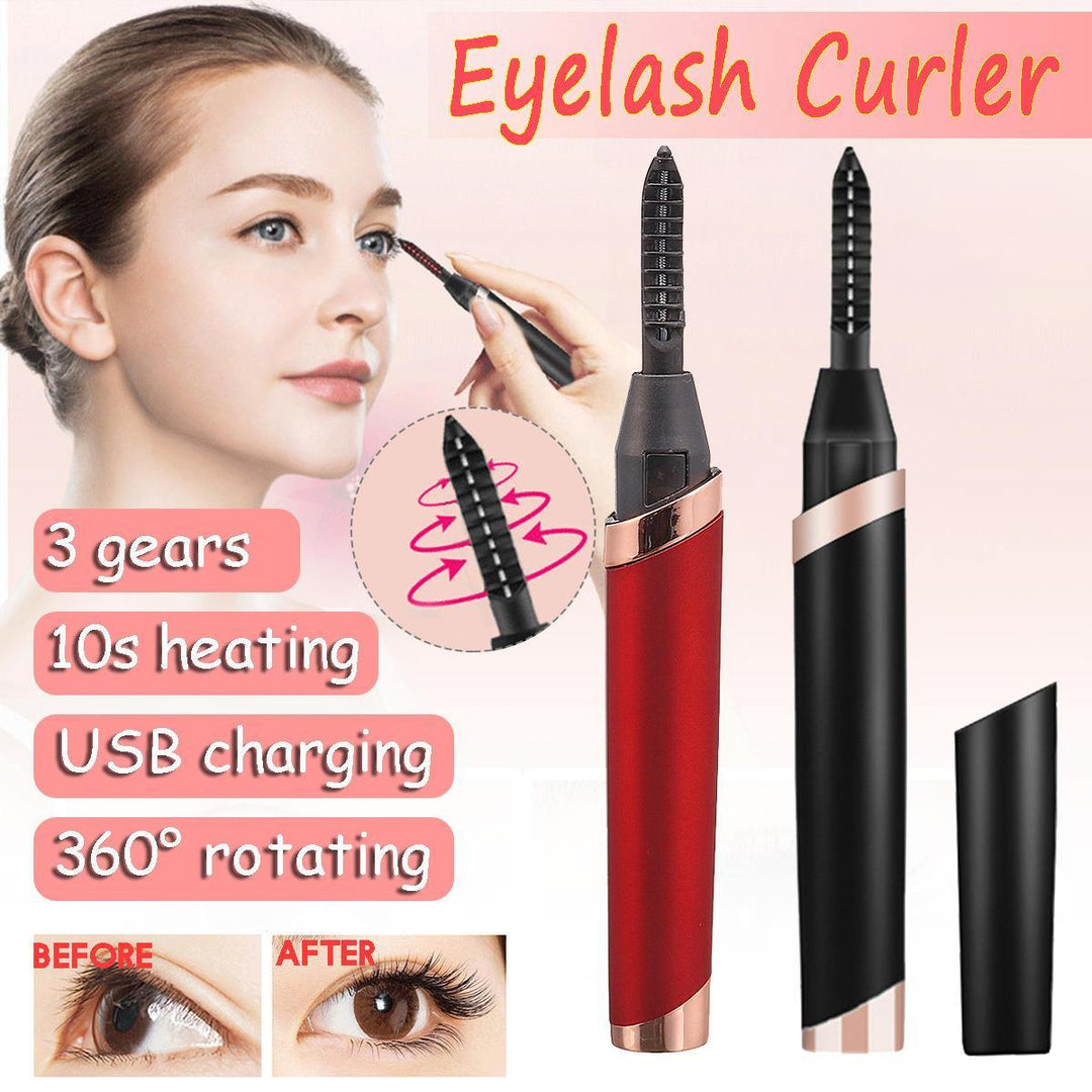 Electric Heated Eyelash Curler Quick Heating Long Lasting Curled Eyelashes Painless Curved Beauty Make Up Tool - MRSLM