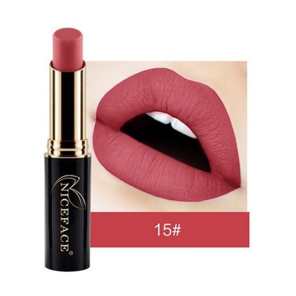 NICEFACE 24 Colors Shimmer Matte Metallic Halloween Velvet Lip Stick Makeup Long Lasting Waterproof - MRSLM