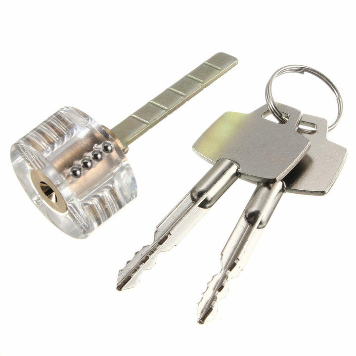 Pick Visable Padlock Transparent Cross Lock for Locksmith Practice Training Skill Lock Picks Tools - MRSLM