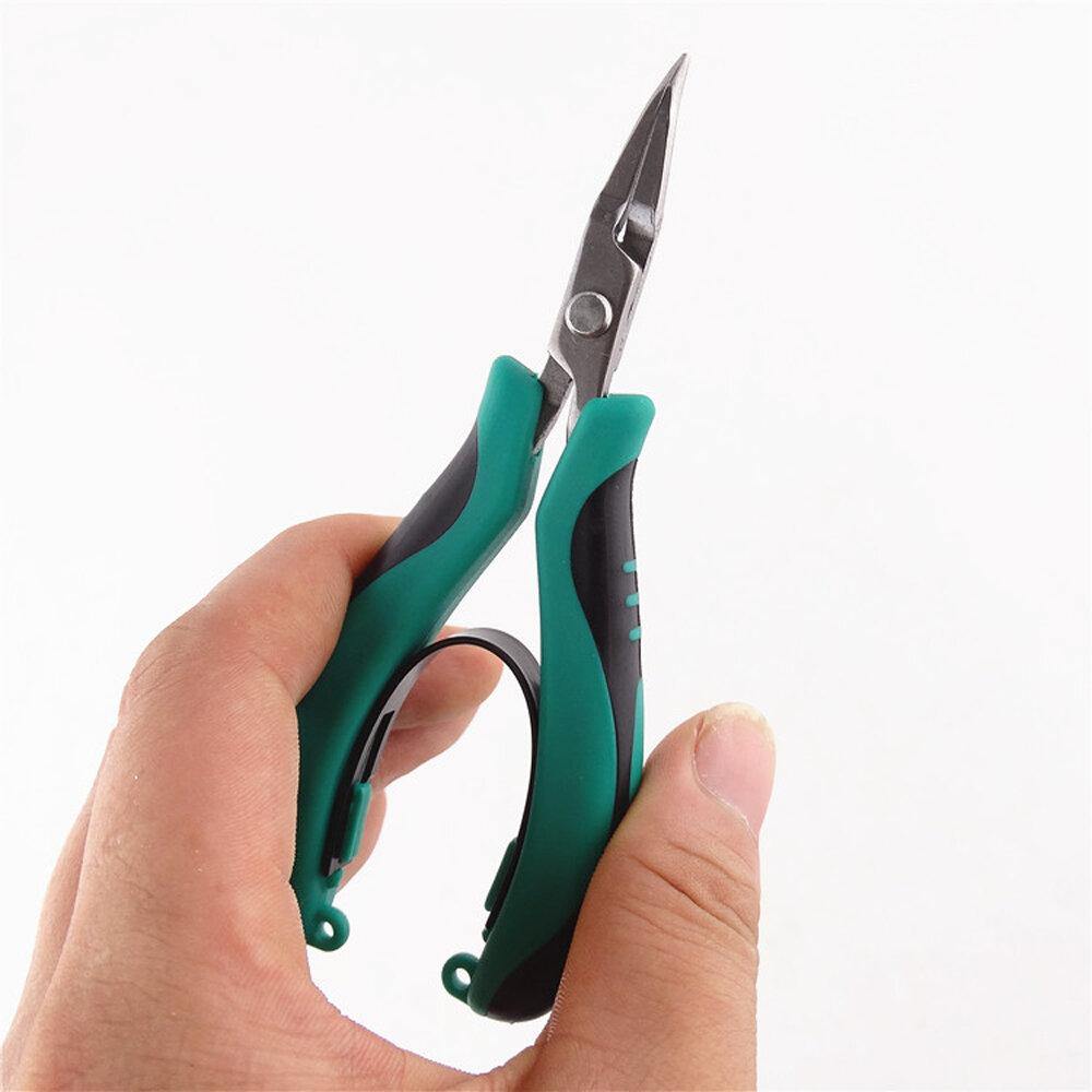 Pro'sKit PM-396I AISI420 Stainless Steel Bent Nose Plier Wire Wrapping Beading Jewelry Tool Handle Tool - MRSLM