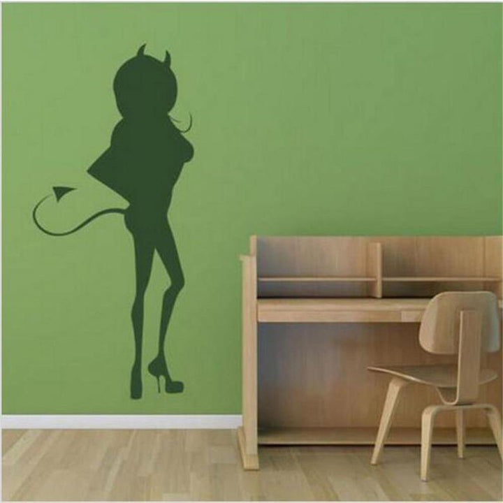 Creative Halloween Angry Cat Beauty PVC Waterproof Wall Sticker Removable Vinyl Art Mural Decoration Stickers Environmental Protection Halloween Wall Sticker Window Home Decoration Decal Decor - MRSLM