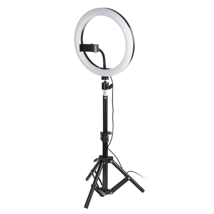 10 Inch Dimmable LED Ring Light Photo Selfie Fill Light with Tripod Adjustable Phone Holder Tripod Head for Makeup Live Broadcast Video Shooting (Fill light) - MRSLM