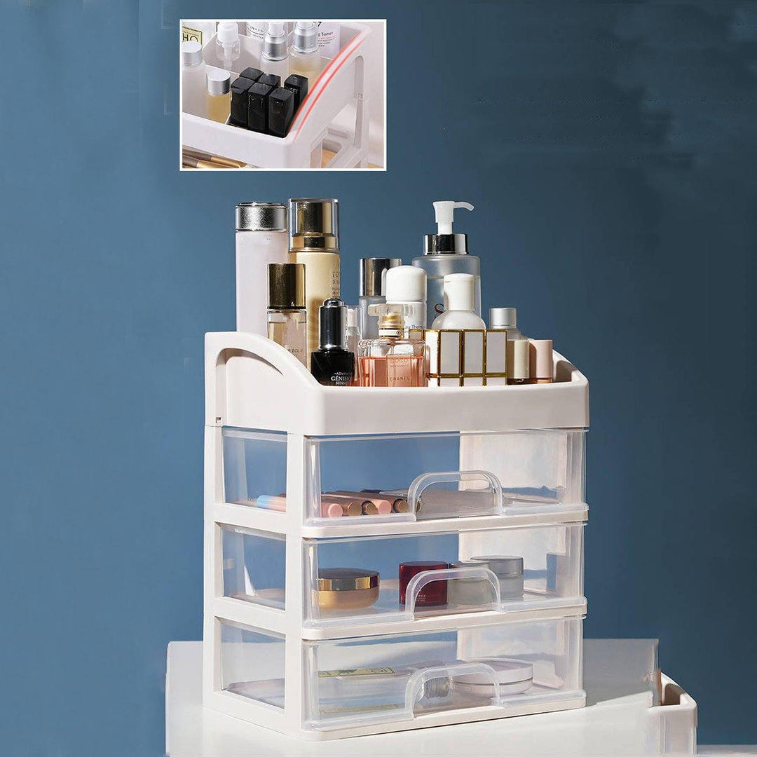 Large Multipurpose Makeup Cosmetic Jewelry Storage Box Drawer Organizer Case Display for Dormitory Bathroom - MRSLM