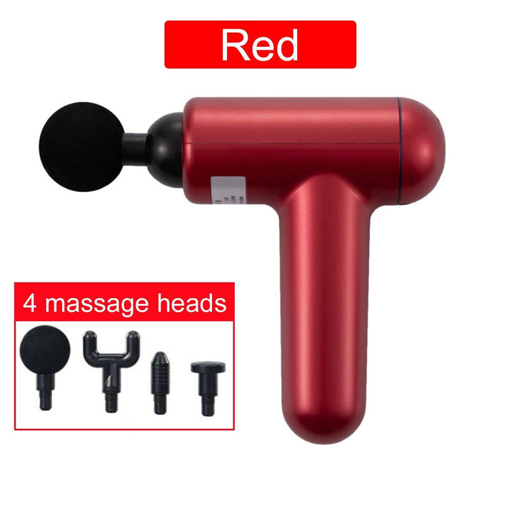 Percussion Massager Electric Deep Vibration Muscle Body Therapy with 4 Massage Head - MRSLM