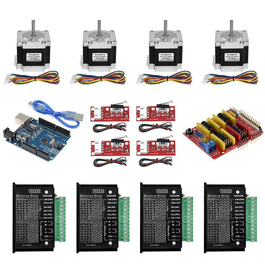 TWO TREES® UNO CNC Kit with Controller + Shield + Nema 23 Stepper Motors + TB6600 + Limited Switches - MRSLM