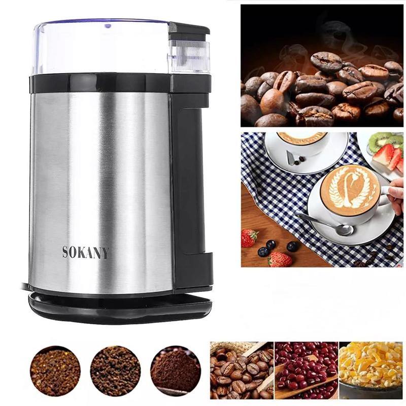 SOKANY 3001S Electric Coffee Grinder Stainless Steel Detachable Powerful Blender 180W - MRSLM