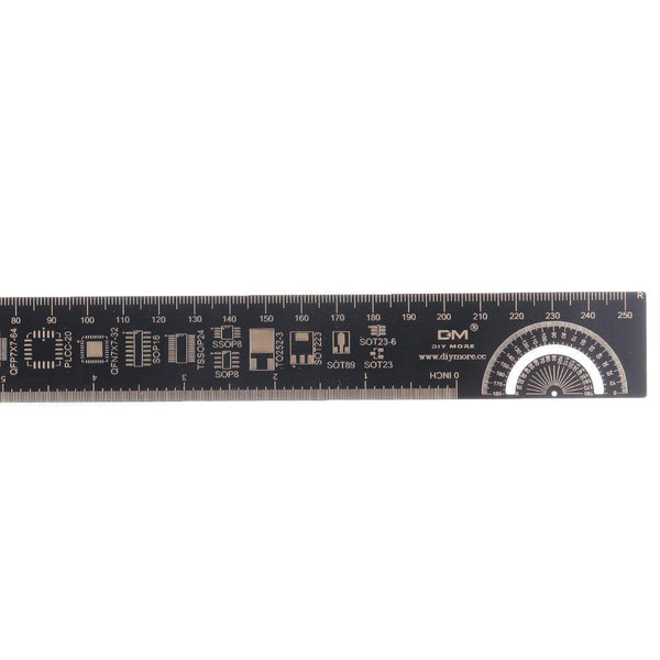 15/25cm PCB Ruler Measuring Tool Resistor Capacitor Chip IC Electronic Straight Scale Engineering Ruler - MRSLM