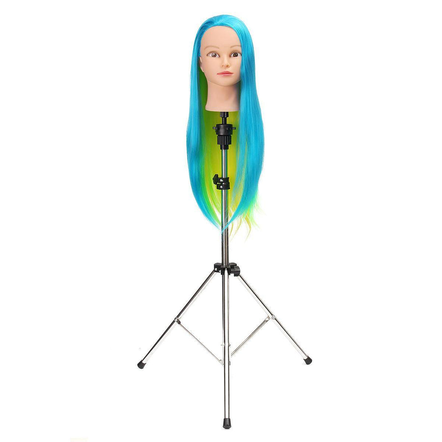 Adjustable Wig Head Tripod Stand Holder for Hairdressing Training Mannequin Practice - MRSLM
