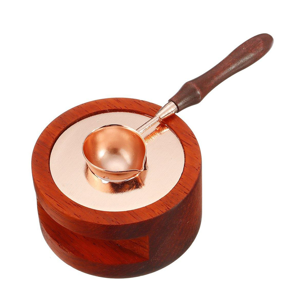 Wood Wax Seal Stamp Melting Spoon Stamp Warmer Melting Furnace Stove Pot Decorations - MRSLM
