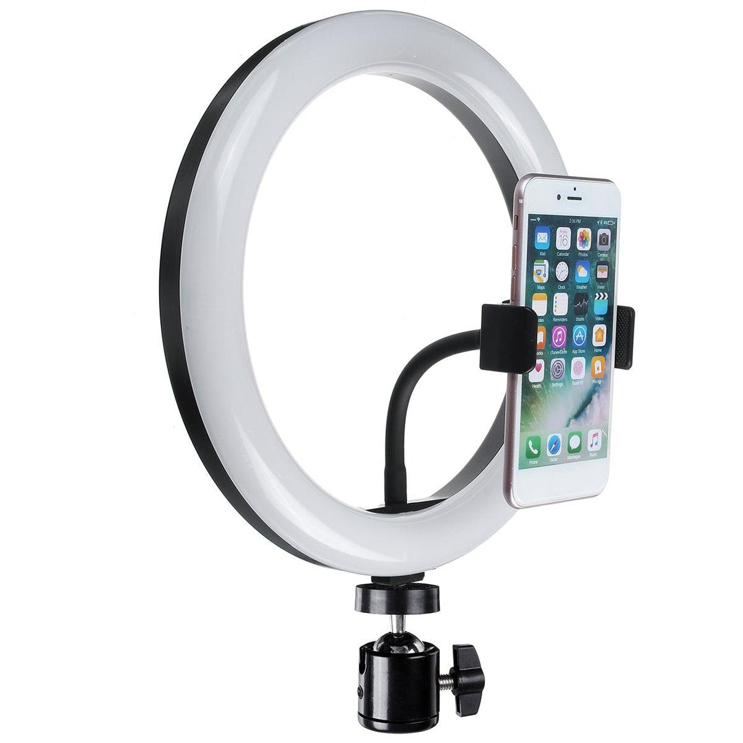 10 Inch Dimmable LED Ring Light Photo Selfie Fill Light with Tripod Adjustable Phone Holder Tripod Head for Makeup Live Broadcast Video Shooting (Fill light) - MRSLM