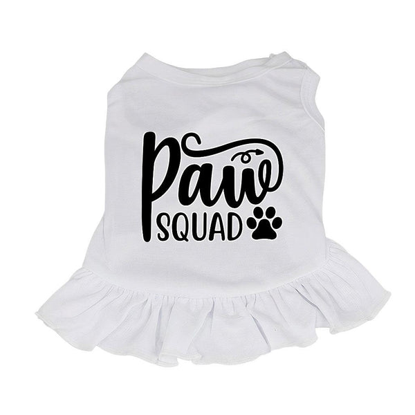 Paw Squad Dog Sundress - Graphic Dog Dress Shirt - Unique Dog Clothing - MRSLM