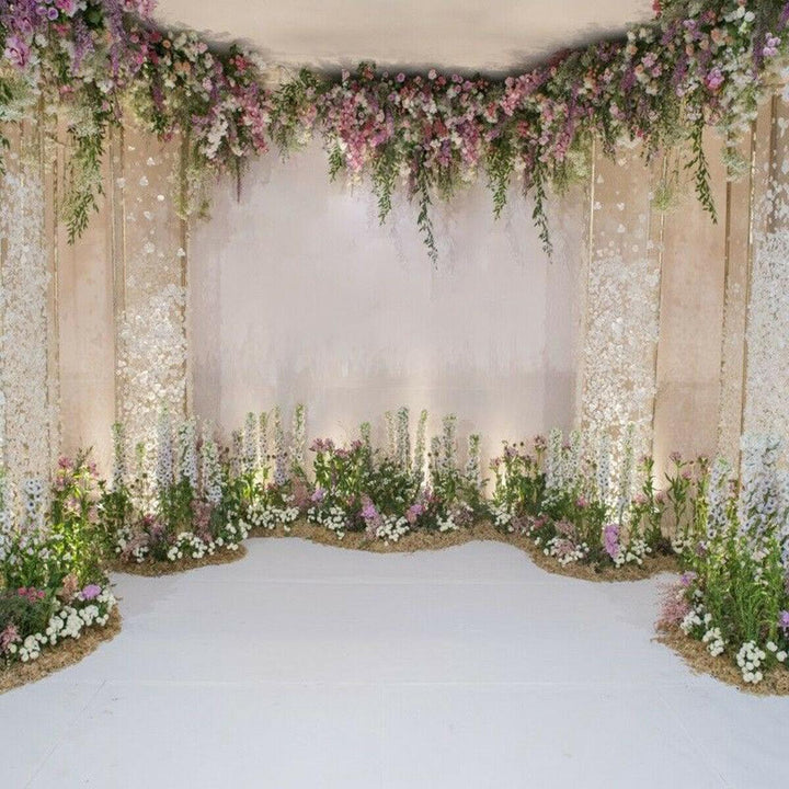 Flowers Wall Scene Wedding Backdrop Background Photography Studio Prop 150cm x 210cm - MRSLM