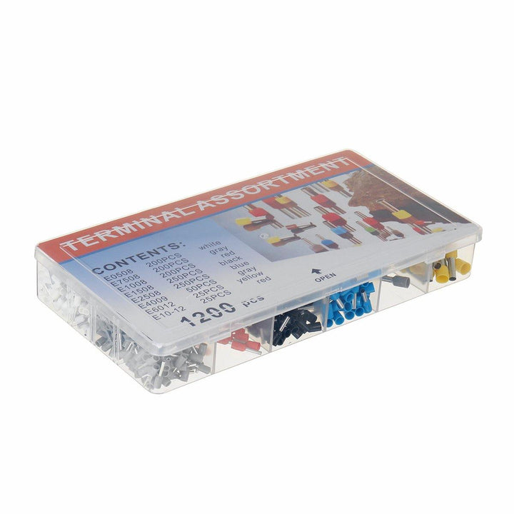 0.25-10mm² Adjustable Crimper 1200PCS Wire Terminals Crimping Plier Tools Set - MRSLM