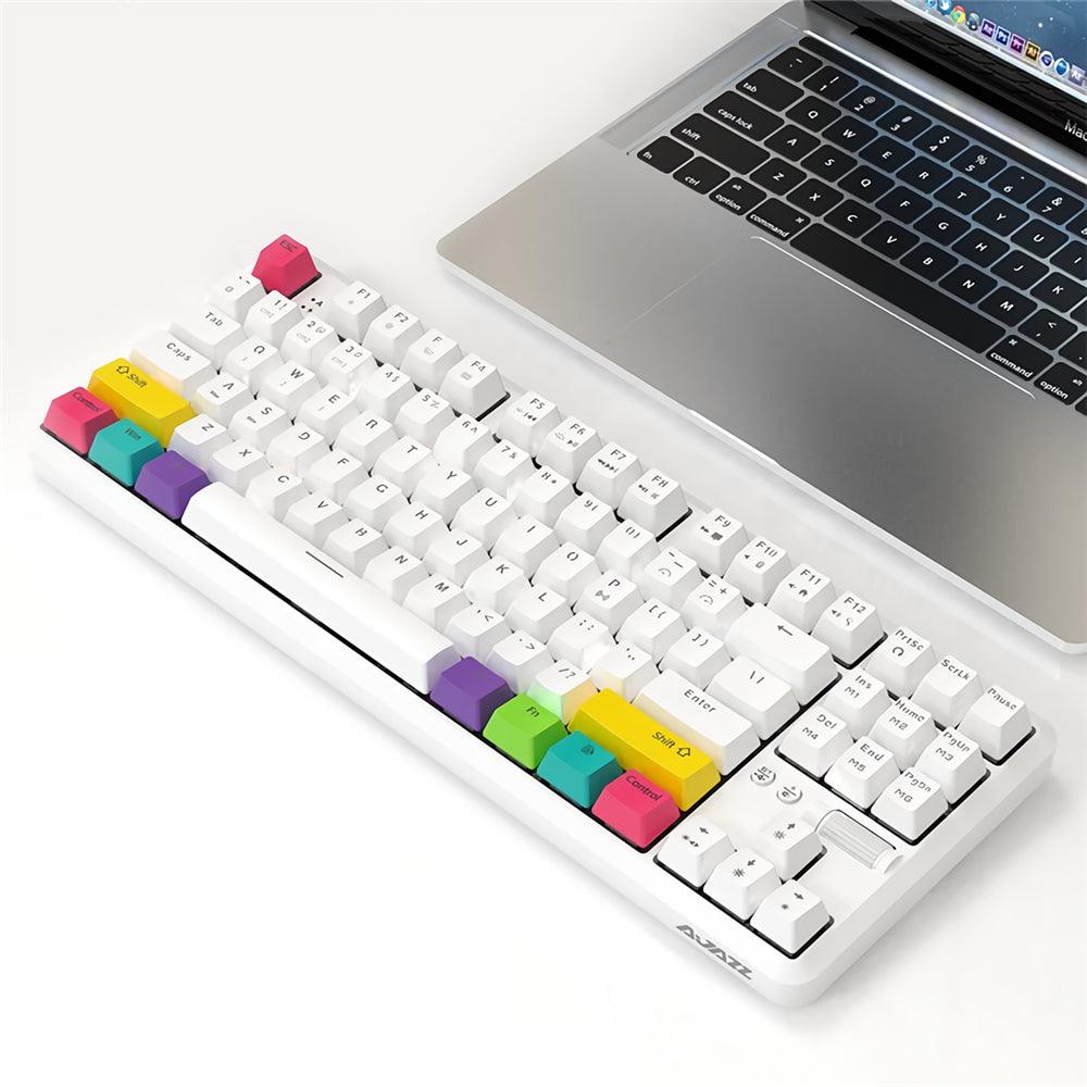 AJAZZ K870T 87 Keys Mechanical Keyboard RGB Wireless bluetooth + Type-C Wired Dual Mode Mechanical Switch Gaming Keyboard - MRSLM