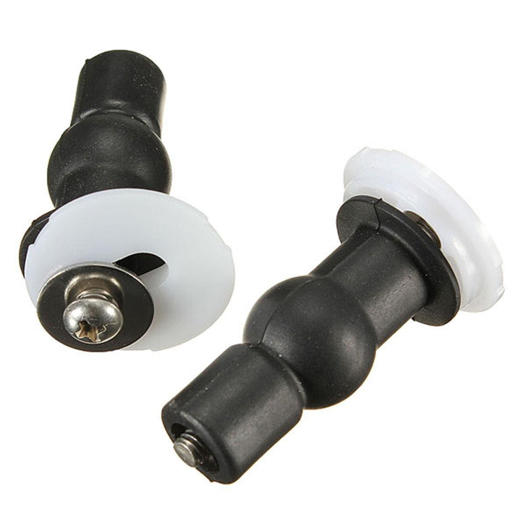 1 Pair WC Toilet Seat Hinges Commode Cover Screw Well Nuts Blind Hole Fixings - MRSLM