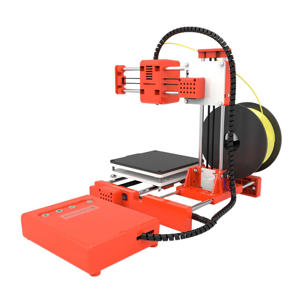 Easythreed® X1 Mini 3D Printer 100*100*100mm Printing Size for Household Education & Students Support One Key Printing with 1.75mm 0.4mm Nozzle (Orange) - MRSLM