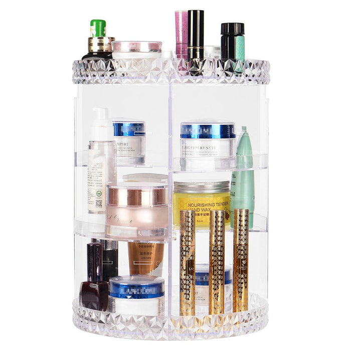 360 Degree Rotating Acrylic Cosmetic Cosmetic Storage Box Rack - MRSLM