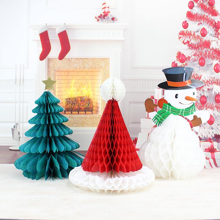 Christmas DIY Decorations Tree Hat Snowman Comb Ball Party Christmas Pendant & Drop Ornaments Supplies - MRSLM