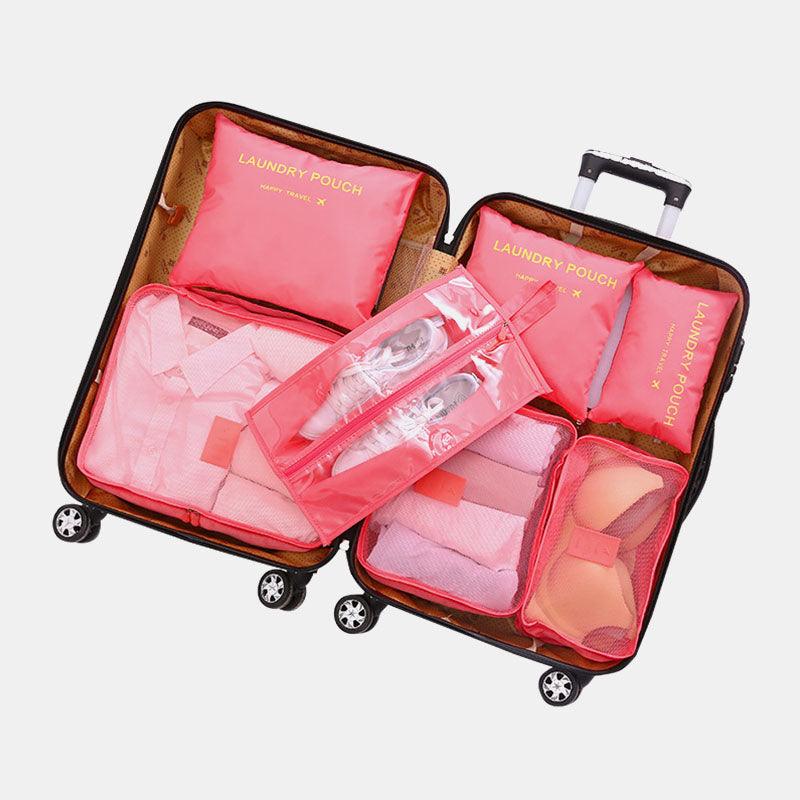 7Pcs Waterproof Travel Organizer Luggage Storage Bag Travel Bag - MRSLM