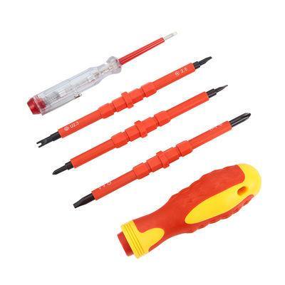 5 In 1 Electronic Insulated Screwdriver Set CR-V Screwdriver Repair Tools With Test Pencil - MRSLM