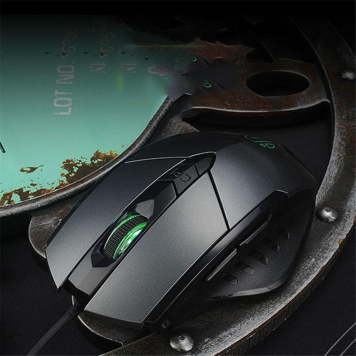 Inphic PW2 Wired Gaming Mouse Silent Click USB Optical Mouse PC Gaming Mouse 4800DPI Ergonomic Mice RGB Breathing LED Mouse - MRSLM