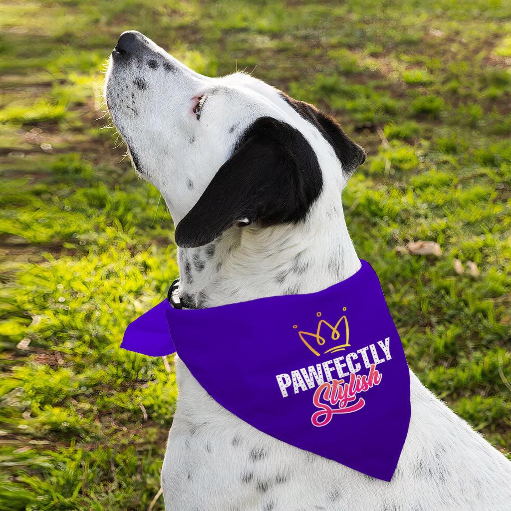 Pawfectly Stylish Pet Bandana - Crown Dog Bandana - Printed Pet Scarf - MRSLM