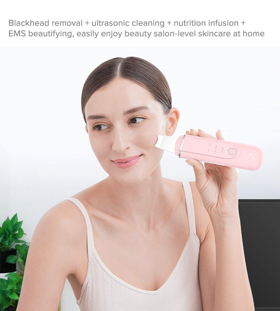 InFace Ultrasonic Skin Scrubber Cleaner Ion Acne Blackhead Remover Peeling Shovel Cleaner Peeling Facial Massager - MRSLM