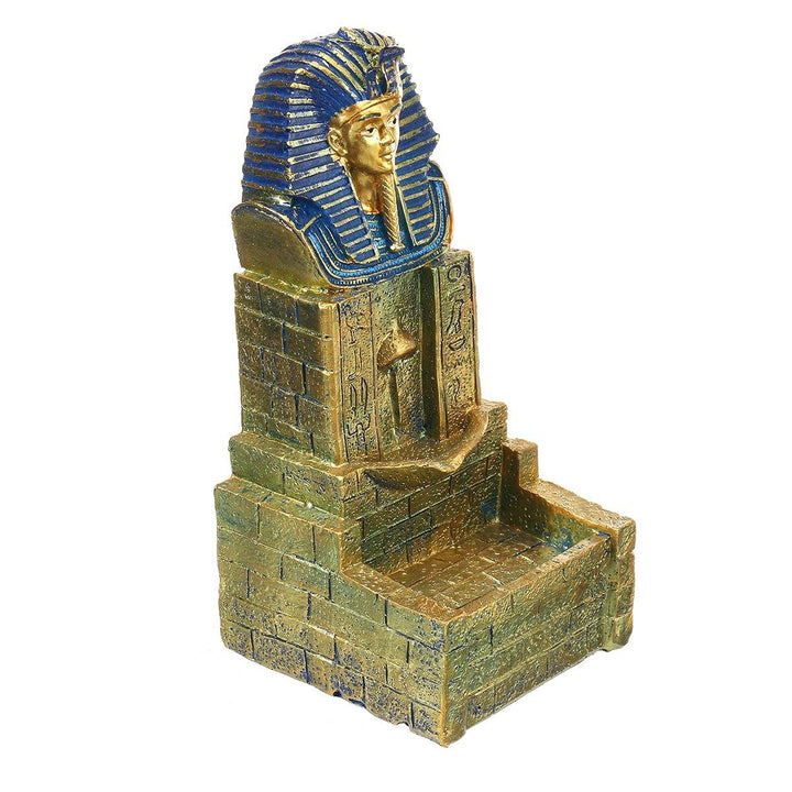 Seraphic Egyptian Pharaoh King Golden Backflow Incense Burner Holder - MRSLM