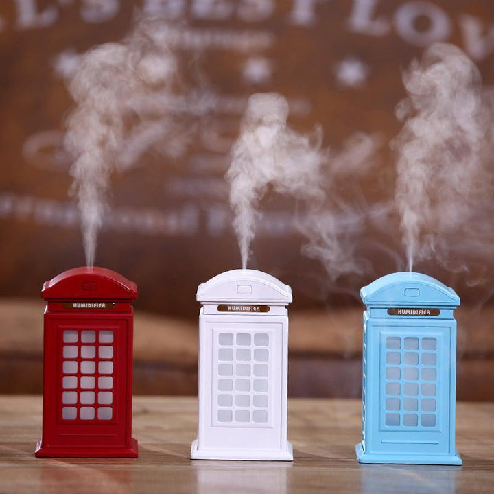 USB LED New British Style Telephone Booth Air Humidifier Good Quality Mist Maker Night Diffuser - MRSLM